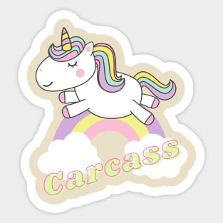 carcass ll unicorn Sticker